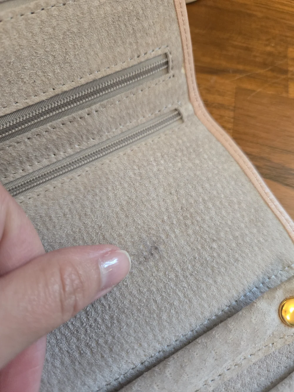 ROYCE x Rodan + Fields Pink Leather Jewelry Roll Clutch